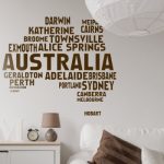 3 Color Scheme Ideas for Your Next Room Decal Project australian-map-text-world-map-wall-sticker